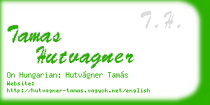 tamas hutvagner business card